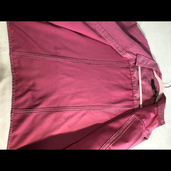 Women's Relativity Pink Stripe Long Sleeve Button - Picture 7 of 12